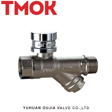 High Quality Nickel plating brass magnetic lockable filter ball valve